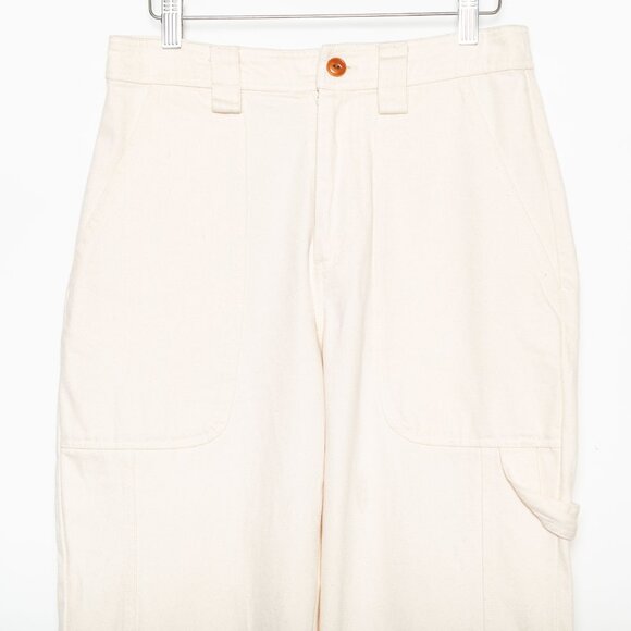 Alex Mill Phoebe Pant In Recycled Denim - Ivory White Painter - Size 2 / XS - Picture 4 of 14